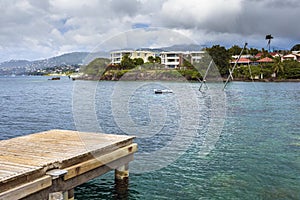 Bay on the coast of the city Fort-de-France, Martinique