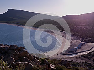 Bay at Espiritu Santo Island in Sea of Cortez photo