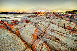 Bay of Fires at sunset