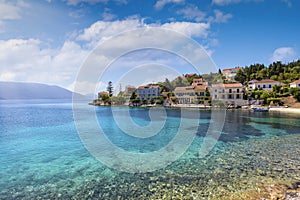The bay of Fiscardo, village and sailors paradise at the north side of Kefalonia island
