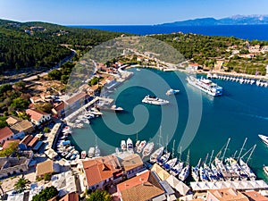 The bay of Fiskardo in Cephalonia Island, Greece Fiscardo