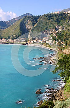 Bay of Giardini Naxos in Sicily photo