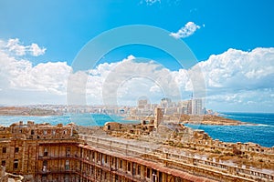 Bay of the Grand Harbour in Valletta Port