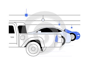 Bay indicator abstract concept vector illustration.