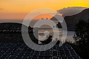 Bay of Jeranto Massa Lubrense at sunset