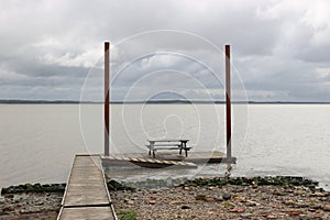 Bay near Esbjerg at high tide. Denmark, Europe.