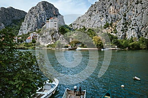 Bay in Omis town, Croatia, Europe.