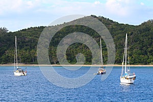 A bay in the Sacred Islands, Mamanuca Islands, Fiji