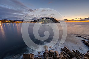 The bay of San Sebastian in Spain