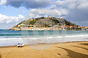 The bay of San Sebastian in Spain.