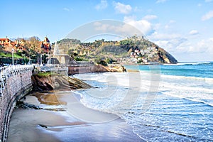 The bay of San Sebastian in Spain