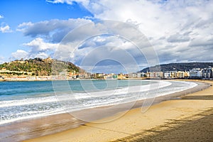 The bay of San Sebastian in Spain.