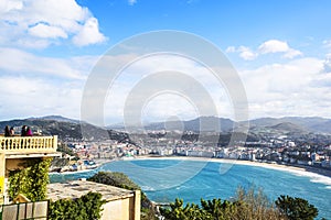 The bay of San Sebastian in Spain.