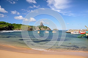 Bay of Santo Antonio on Fernando de Noronha, Pernambuco (Brazil)