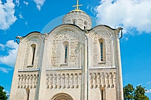 The bay structure of St Demetrius Cathedral, Vladimir, Russia