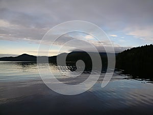 Bay in Tofino Vancouver Island at dusk