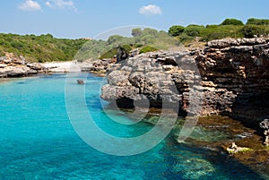 Bay and transparent Mediterranean Sea, Majorca