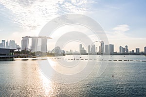 Bay View of Singapore city landmark