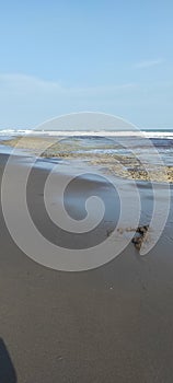 Bay, wave, shore, morning, wind, cloud