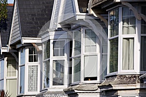 Bay windows in an Edwardian terraced street