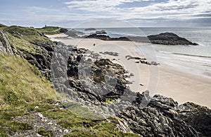 Bay on Ynys Llanddwyn on Anglesey, Wales, UK