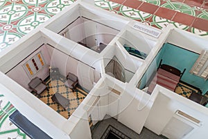 BAYAMO, CUBA - JAN 30, 2016: Model of a flat where communist consipracy was plotted. Nico Lopez museu