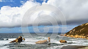 Bayas or Sablon beach, Castrillon municipality, Asturias, Spain photo