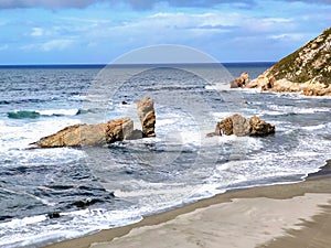 Bayas or Sablon beach, Castrillon municipality, Asturias, Spain photo