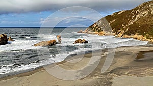 Bayas or Sablon beach, Castrillon municipality, Asturias, Spain photo