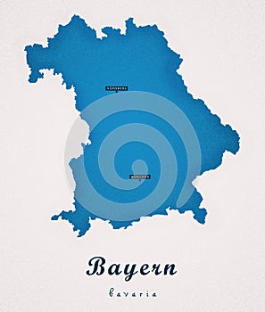 Bayern Germany Art Map photo