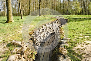 Bayernwald wooden trench of world war 1 belgium