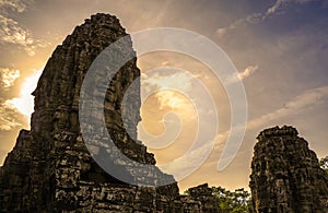 Bayon, Angkor Wat temple. Siem Reap, the smile of angkor