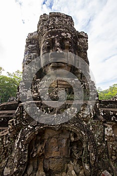 Bayon Castle is a stone castle of the Khmer Empire. Located in the center of Angkor Thom