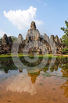 Bayon, the most notable temple at Angkor Thom, Cambodia