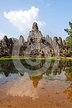 Bayon, the most notable temple at Angkor Thom, Cambodia photo