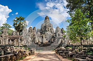 Bayon temple in Angkor Thom photo