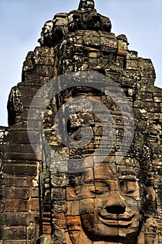 The bayon temple in the angkor wat