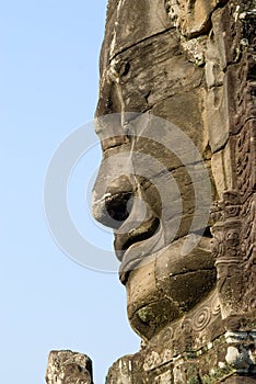 Bayon temple face profile