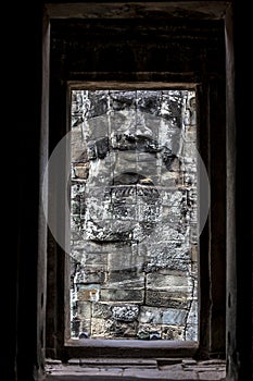 Bayon temple smiling buddha face Angkor Wat Siem Reap Cambodia South East Asia