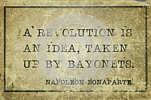 By bayonets Napoleon