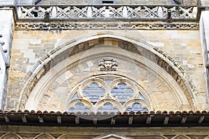 Bayonne Cathedral detail in France.