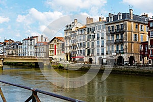 Bayonne embankment on Nive river