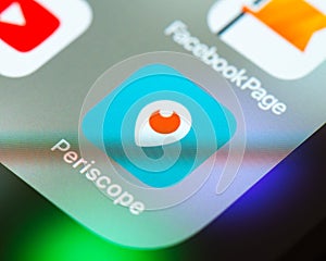 Periscope app icon on Apple iPhone screen