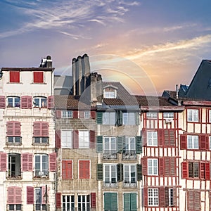 Bayonne in the pays Basque, bridge on the river