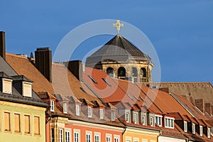 Bayreuth - historic city view with church tower