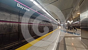 Bayview Subway Station Empty Platform