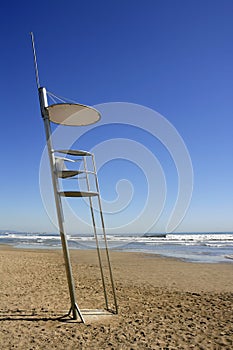 Baywatch high chair sand beach in Valencia