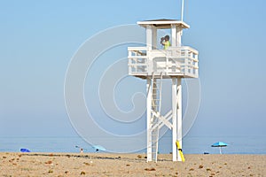 Baywatch in observation tower photo
