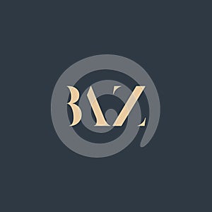 BAZ abstract letter logo
