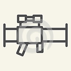 Bazooka line icon. Rocket launcher vector illustration isolated on white. Weapon outline style design, designed for web